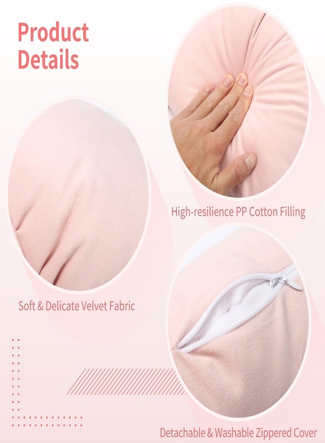 Homaisson 2 Pcs Pink Bow Pillows, 17.7x11.8 Velvet Decorative Throw Pillows, Cute Coquette Support Cushions, Washable Bow-Shaped Pillows for Sofa, Bed, Chair, Car - Image 4