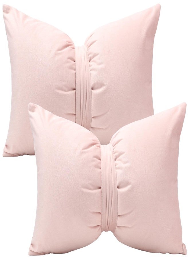 Homaisson 2 Pcs Pink Bow Pillows, 17.7x11.8 Velvet Decorative Throw Pillows, Cute Coquette Support Cushions, Washable Bow-Shaped Pillows for Sofa, Bed, Chair, Car - Image 2