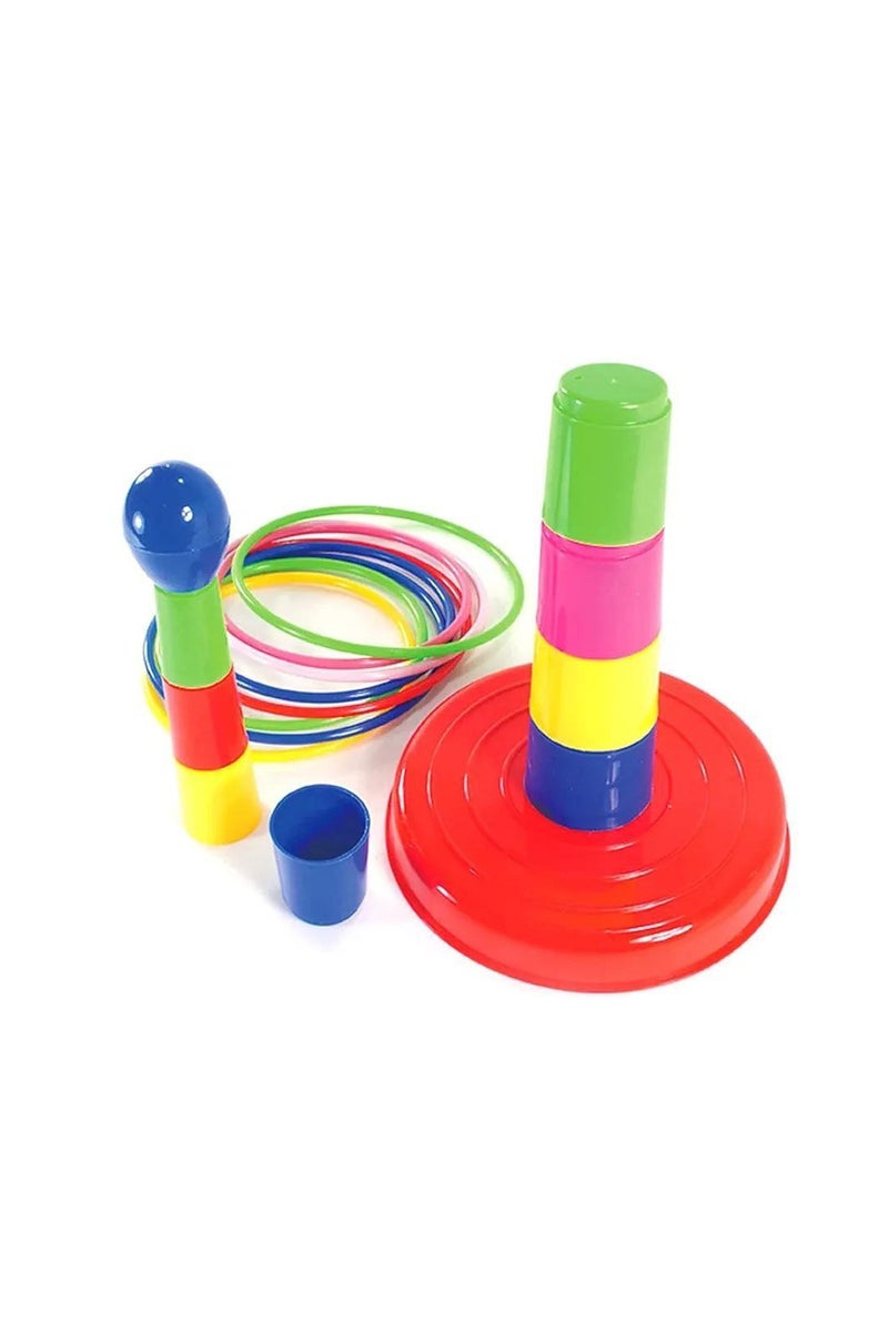 Ring Toss Game, Colorful Ring Toss Set, Parent-Child Game, Toy, Indoor Playground, Outdoor Game, Lack of Exercise  - Image 2