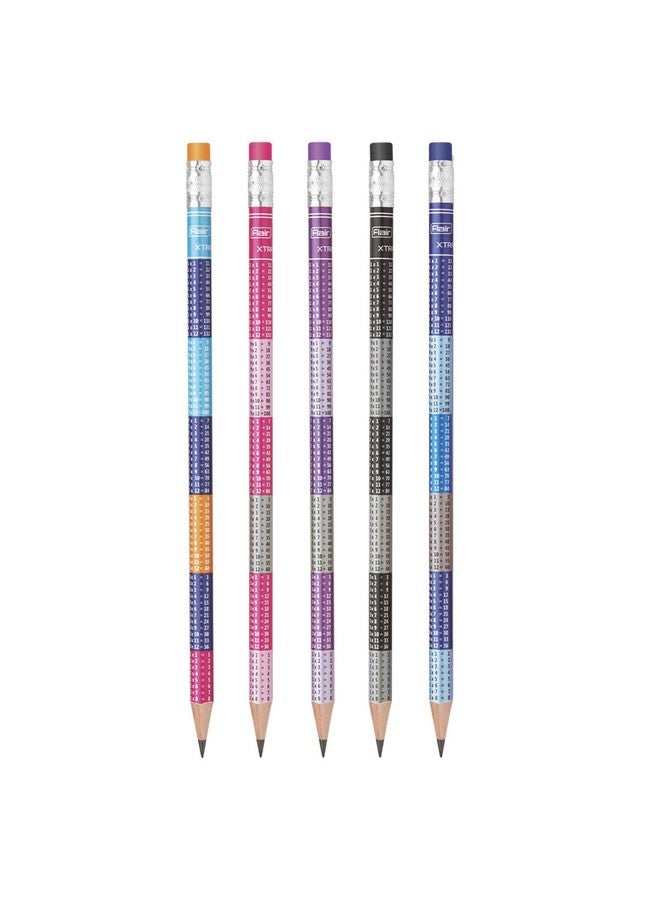 Flair FLAIR Trix 2B Pencil Stand | Ergonomic Design with Rubber Tip Extra Dark Pencils | Dark Lines at Low Pressure | for Neat & Clean Handwriting | Pack of 50 Pencils - Image 2