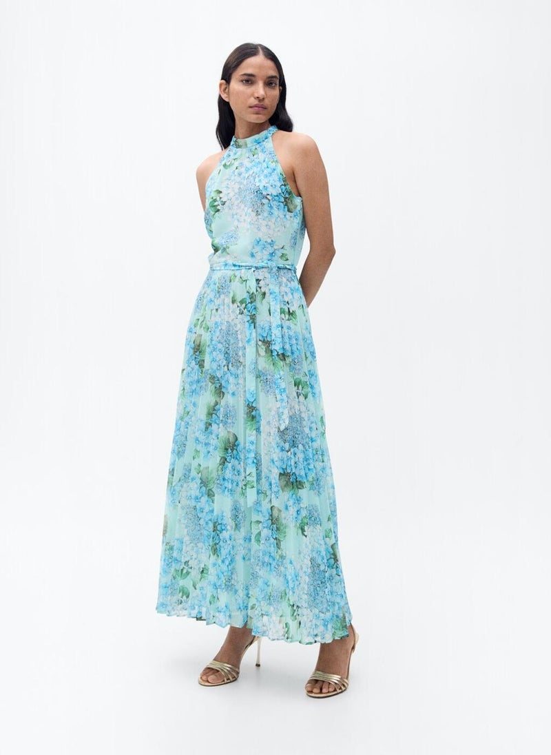 MANGO Floral Halter Maxi Dress  - Image 1