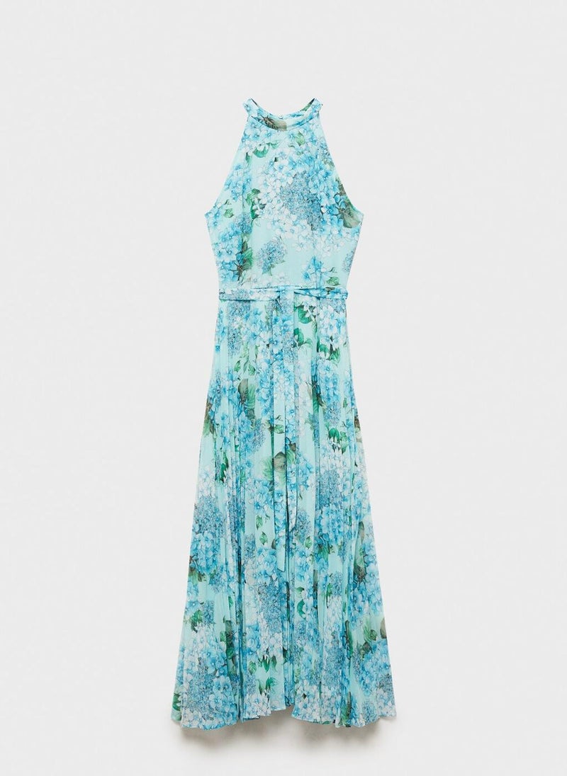 MANGO Floral Halter Maxi Dress  - Image 5