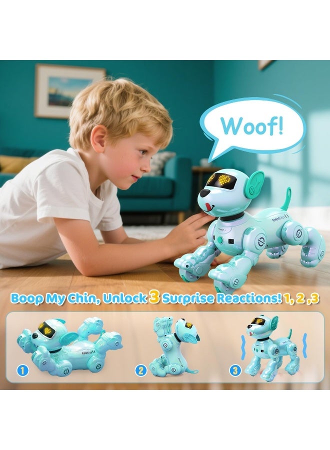 جرو روبوت قابل للبرمجة للأطفال، يغني ويرقص ويمشي، لعبة كلب روبوت، مناسب للأولاد (أزرق) - Image 4