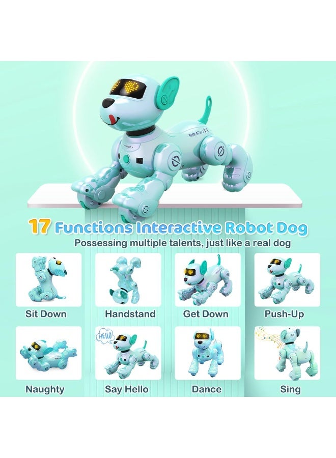 جرو روبوت قابل للبرمجة للأطفال، يغني ويرقص ويمشي، لعبة كلب روبوت، مناسب للأولاد (أزرق) - Image 3