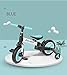 Joyano 5in1 Foldable Kids Tricycle IndoorOutdoor Pushbike Balance Bike Baby Trike Baby Toddler RideOn Bike Multifunctional with Removable Pushbar for 28 YrsBlue - Image 4