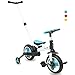 Joyano 5in1 Foldable Kids Tricycle IndoorOutdoor Pushbike Balance Bike Baby Trike Baby Toddler RideOn Bike Multifunctional with Removable Pushbar for 28 YrsBlue - Image 3