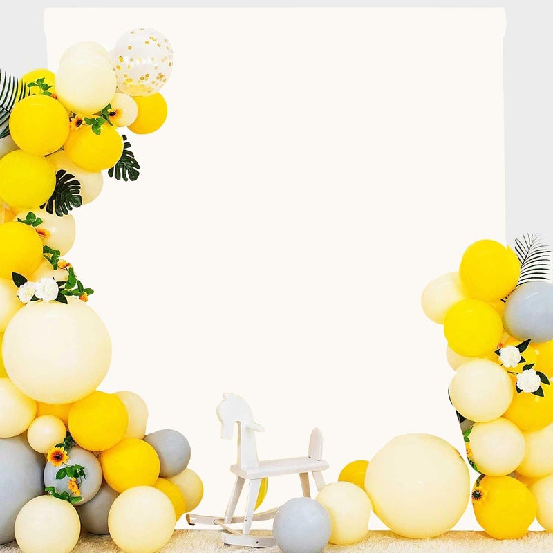 TYTYUU Ivory Photo Backdrop for Photoshoot Ivory Background for Photography Photo Backdrop Curtain for Party 5x7 FT - Image 5