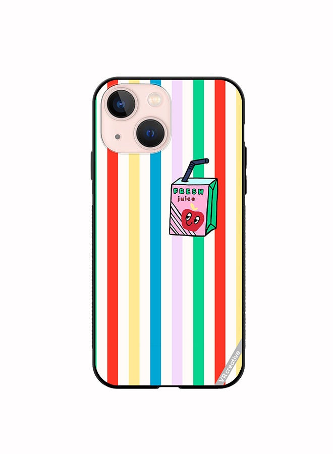 VR CREATIVE Protective Case Cover For Apple iPhone 13 Summer Stripe Fresh Juice Apple Fruit Design Multicolour - Image 1