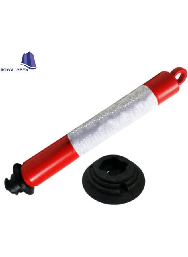 Royal Apex Rebound Flexible 75 Cm Road Traffic Safety Knock Down High Quality Pvc Bollards Spring Portable Flexi Bollards Warning Post With Reflective Tape Pack Of 2 - Image 4