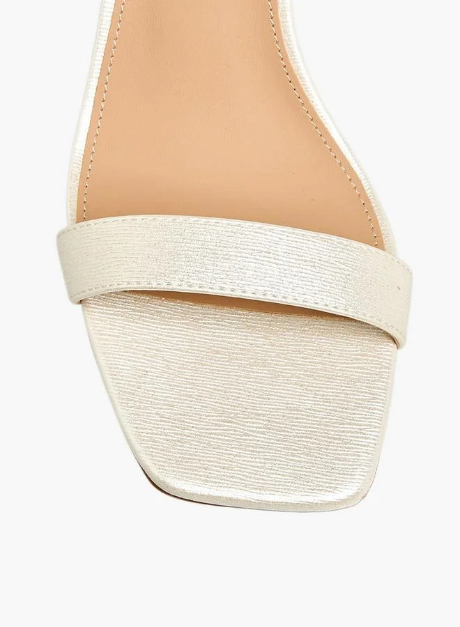 Flora Bella By Shoexpress IVORY Flora Bella Women Flared Heel Sandals for Women | Best Price UAE