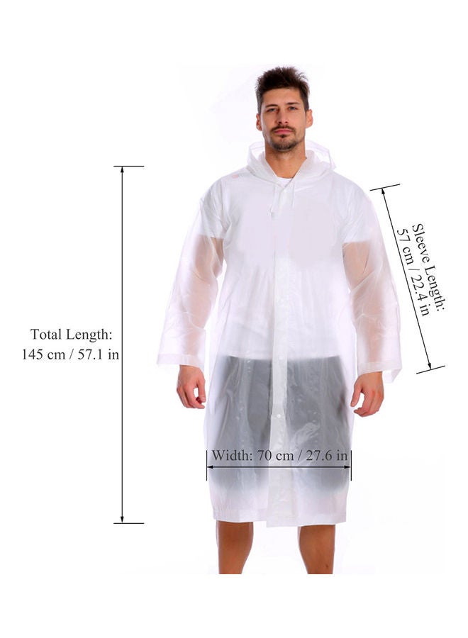 Halamodo Tranparent Unisex Hooded Rain Poncho Waterproof Raincoat Jacket,EVA Rain Coats,Foldable Technical Soft Shell, Lightweight Reusable Raincoat for Adults - Image 4