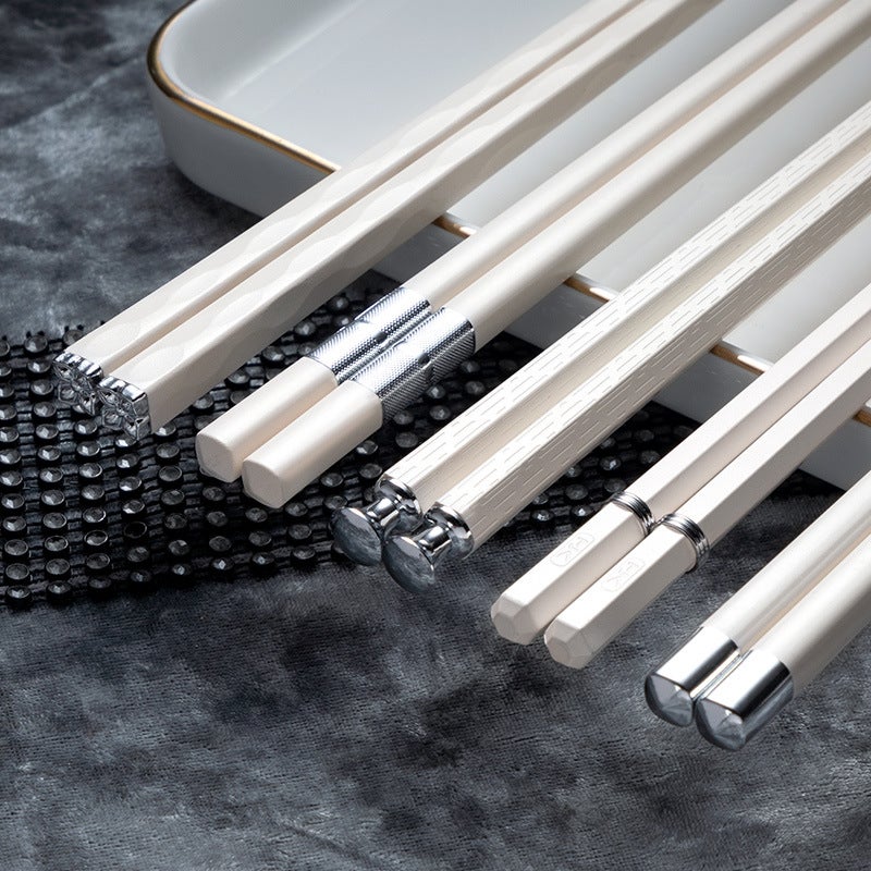 Shuangshihui New Kitchen Tableware One Person And One Chopstick Household High-Value Silver Alloy Chopsticks Yousheng Meidi - Image 4