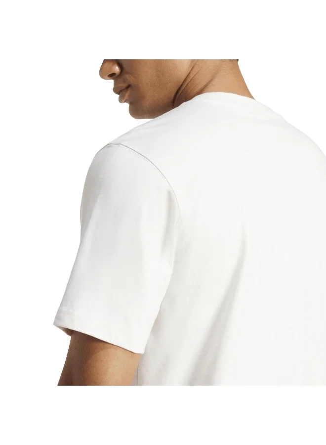adidas تي شيرت كرة قدم أبيض للرجال مقاس
