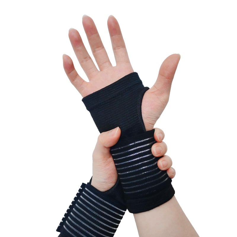 WOXVM 2 Pack Wrist Brace, Compression Wrist Support Splint for Women Men, Adjustable Wrist Strap Compression Wraps Fit Right Left Hand for Fitness, Carpal Tunnel Arthritis, Tendonitis, Wrist Pain - Image 1