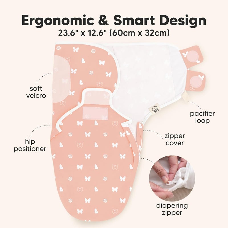KeaBabies Soothe Zippy Baby Swaddle Sleep Sack - 3-Pack - Image 3