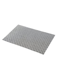 PURE HOME + LIVING Pure Home Living Set of 2 Silver Woven PVS Placemats Rectangular Dining Table mat  - Image 4