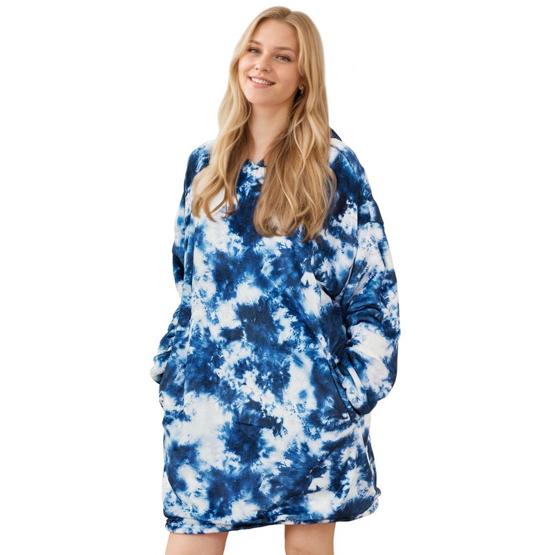 LetsFunny Blanket Hoodie Oversized Wearable Sherpa Fleece Blanket Sweatshirt Super Soft Warm Cozy with Giant Pocket for Women Men Adults Teenagers Kids  One Size Fits All - Image 1