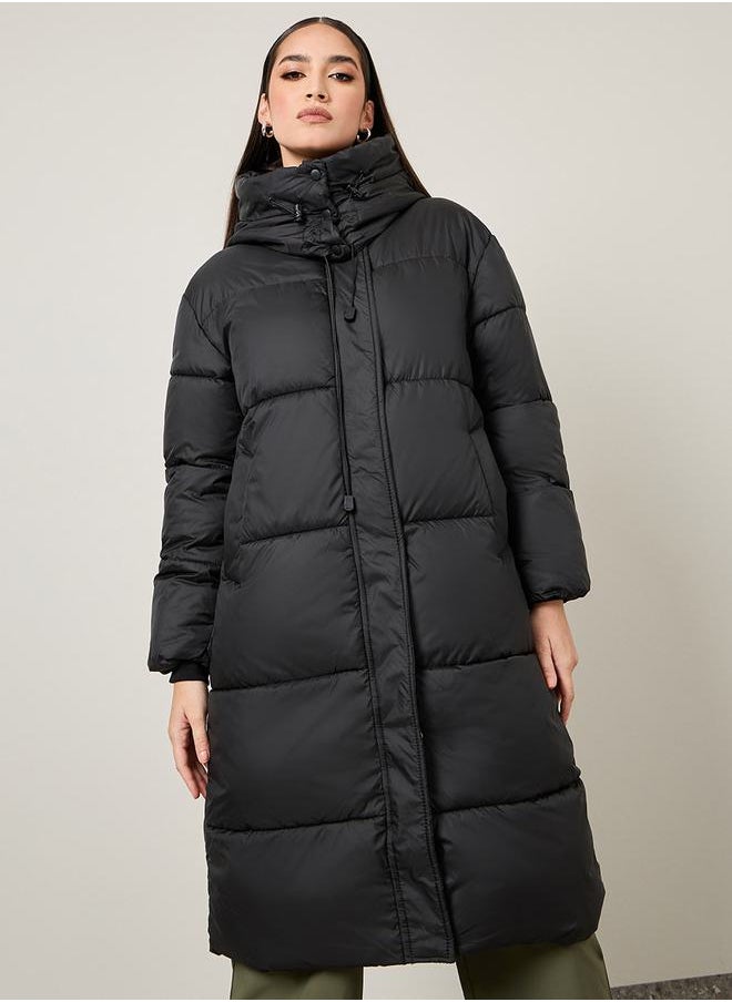 Styli - Oversized Hooded Padded Midi Coat - Image 1