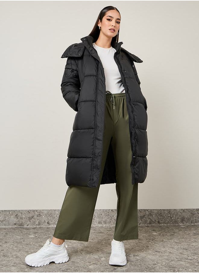 Styli - Oversized Hooded Padded Midi Coat - Image 1
