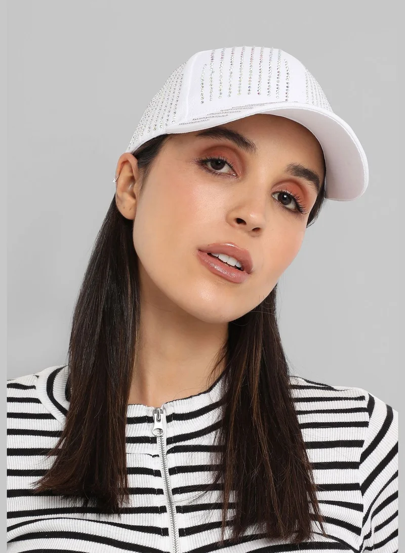 Haute Sauce Casual Solid Polyester Baseball Cap For Women