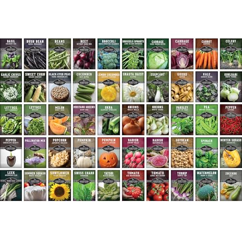 SURVIVAL GARDEN SEEDS Homesteader Seed Vault - 50 Packs of Non-GMO Heirloom Vegetable, Fruit, Herb Seeds for Planting a Victory Garden - Grow Survival Food for Storage, Emergency Preparedness - Survival Garden Seeds - Image 2