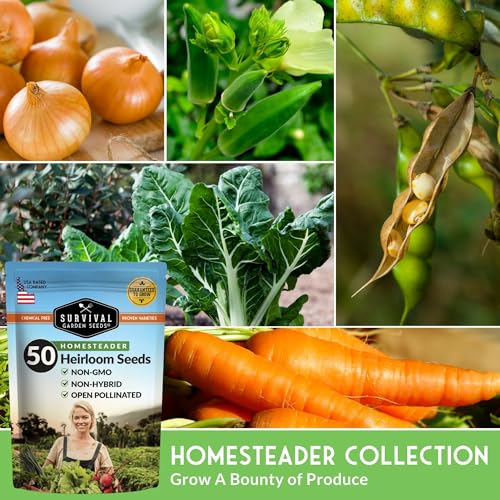 SURVIVAL GARDEN SEEDS Homesteader Seed Vault - 50 Packs of Non-GMO Heirloom Vegetable, Fruit, Herb Seeds for Planting a Victory Garden - Grow Survival Food for Storage, Emergency Preparedness - Survival Garden Seeds - Image 5