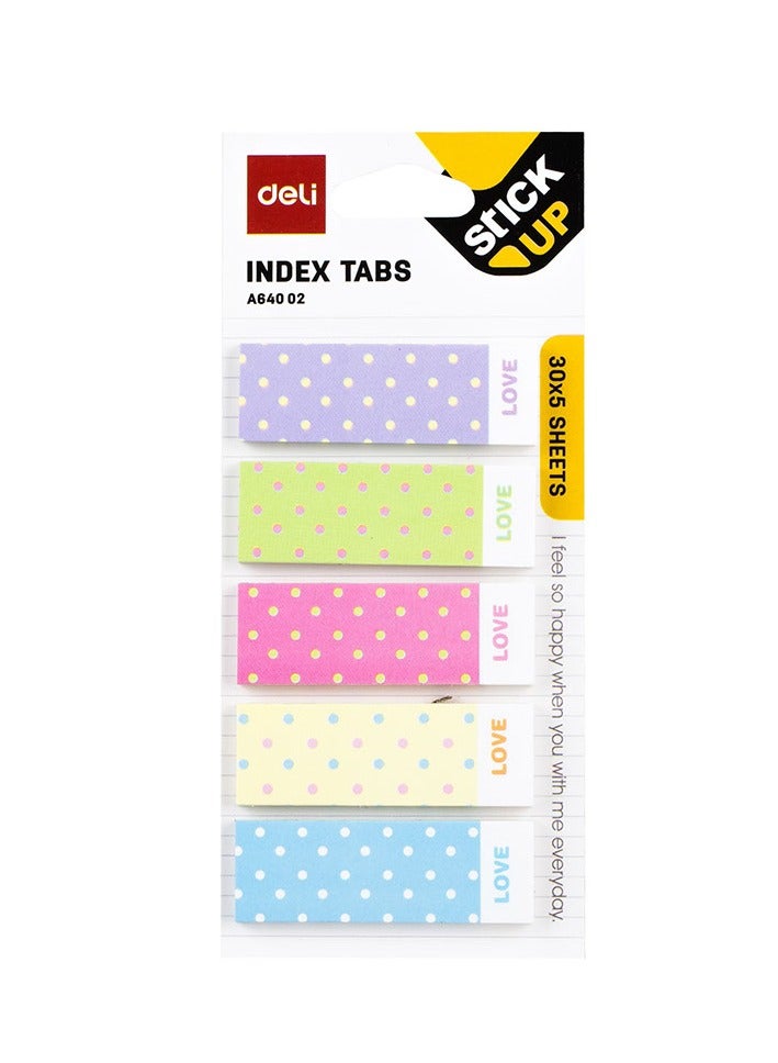 Deli 150-Piece Index Tabs With Printed Designs Multicolour - Image 1