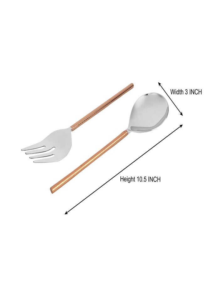 Wrap Your Wish Brass Finish Hammered Round Serving Cutlery Set, Dinnerware,Modern Cutlery, Table Decor, Table Ware - Image 2