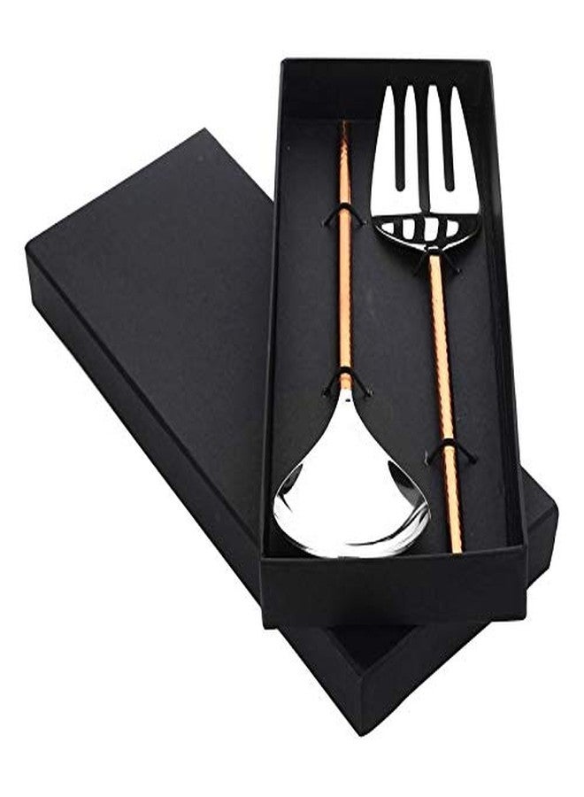Wrap Your Wish Brass Finish Hammered Round Serving Cutlery Set, Dinnerware,Modern Cutlery, Table Decor, Table Ware - Image 1