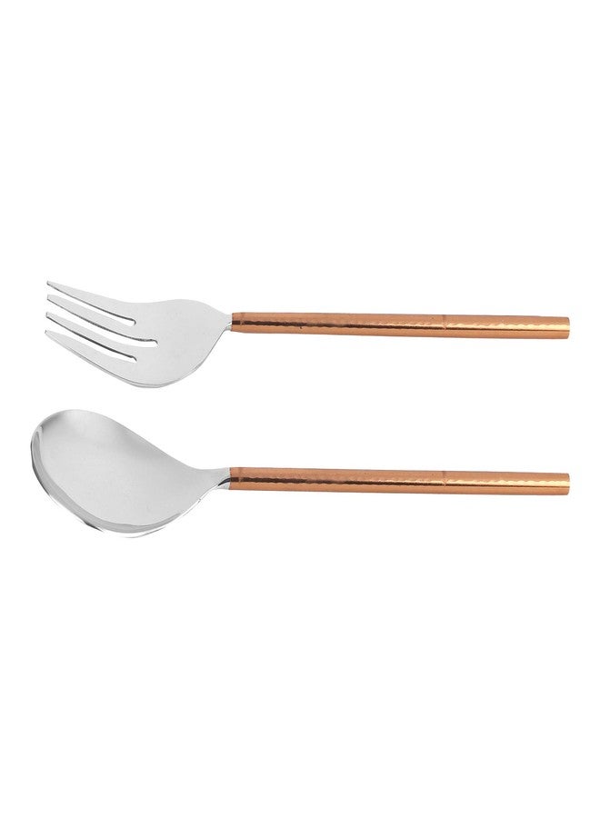 Wrap Your Wish Brass Finish Hammered Round Serving Cutlery Set, Dinnerware,Modern Cutlery, Table Decor, Table Ware - Image 4
