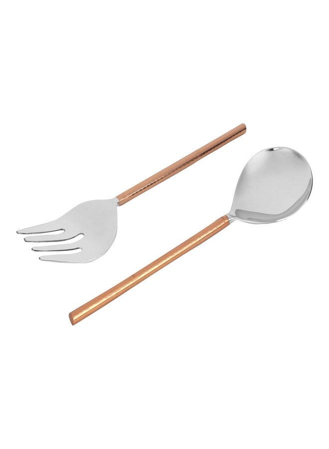 Wrap Your Wish Brass Finish Hammered Round Serving Cutlery Set, Dinnerware,Modern Cutlery, Table Decor, Table Ware - Image 3