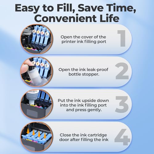 DEEIYUER Compatible for EPT522 Ink Refill Bottles ET-2800 ET-4800 ET-2400 ET-2803 Compatible for Eco Tank EPT522 Ink Bottles Use for Eco Tank ET-2400 ET-2720 ET-2800 ET-2803 ET-4800 ET 2800 ET 4800 Printers - Image 5