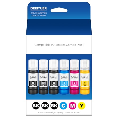 DEEIYUER Compatible for EPT522 Ink Refill Bottles ET-2800 ET-4800 ET-2400 ET-2803 Compatible for Eco Tank EPT522 Ink Bottles Use for Eco Tank ET-2400 ET-2720 ET-2800 ET-2803 ET-4800 ET 2800 ET 4800 Printers - Image 1