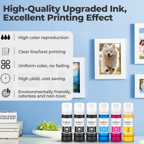 DEEIYUER Compatible for EPT522 Ink Refill Bottles ET-2800 ET-4800 ET-2400 ET-2803 Compatible for Eco Tank EPT522 Ink Bottles Use for Eco Tank ET-2400 ET-2720 ET-2800 ET-2803 ET-4800 ET 2800 ET 4800 Printers - Image 4