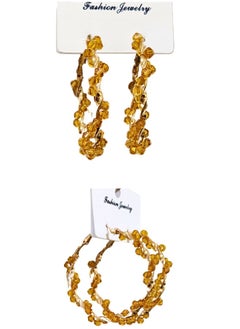 Generic Circular gold tone earrings  - Image 1