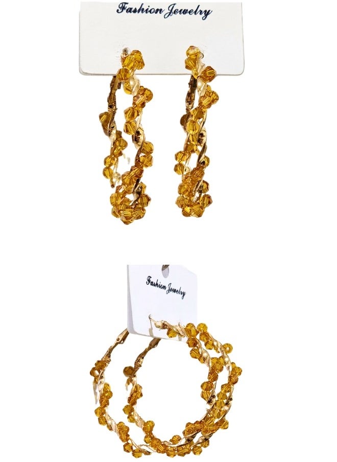 Generic - Circular gold tone earrings - Image 1