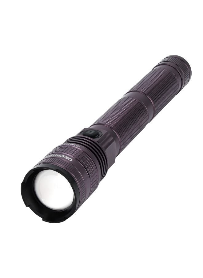 GEEPAS Zoomable LED Flashlight Pack of 4 | 7W Laser High-Power LEDs| 5000mAh Battery10 Hours Continuous Working with Aluminum Alloy Housing| Type C Charging GFL4639N Black - Image 2