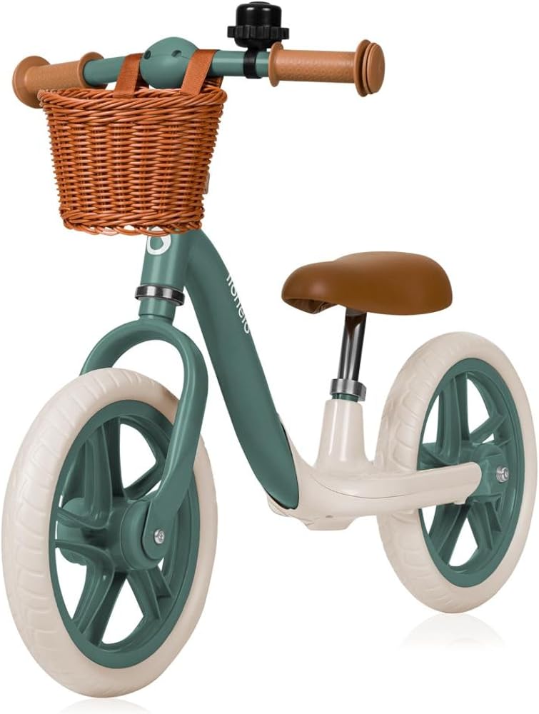 lionelo ALEX Plus Lightweight Balance Bike for Kids 3 Years Up to 30kg, Adjustable Seat, Basket, Bell, Maintenance-Free Foam Wheels - Safe and Fun Outdoor Adventure Gift for Boys & Girls - Image 1