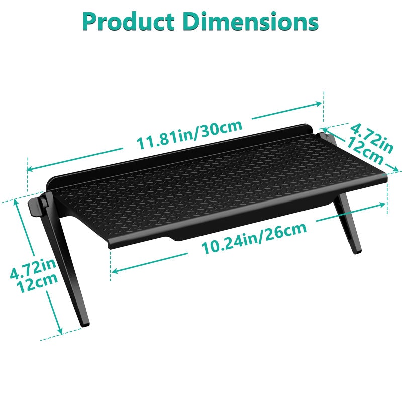 WALI Soundbar Mount, No Drilling TV Top Shelf Fits Most of Sound Bars, Adjustable Sound Bar Holder for Samsung, Sony, LG, Bose, 23.6"x4.7" Floating TV Shelf (TSP002-2B),1 Pair, Charcoal Black - Image 5