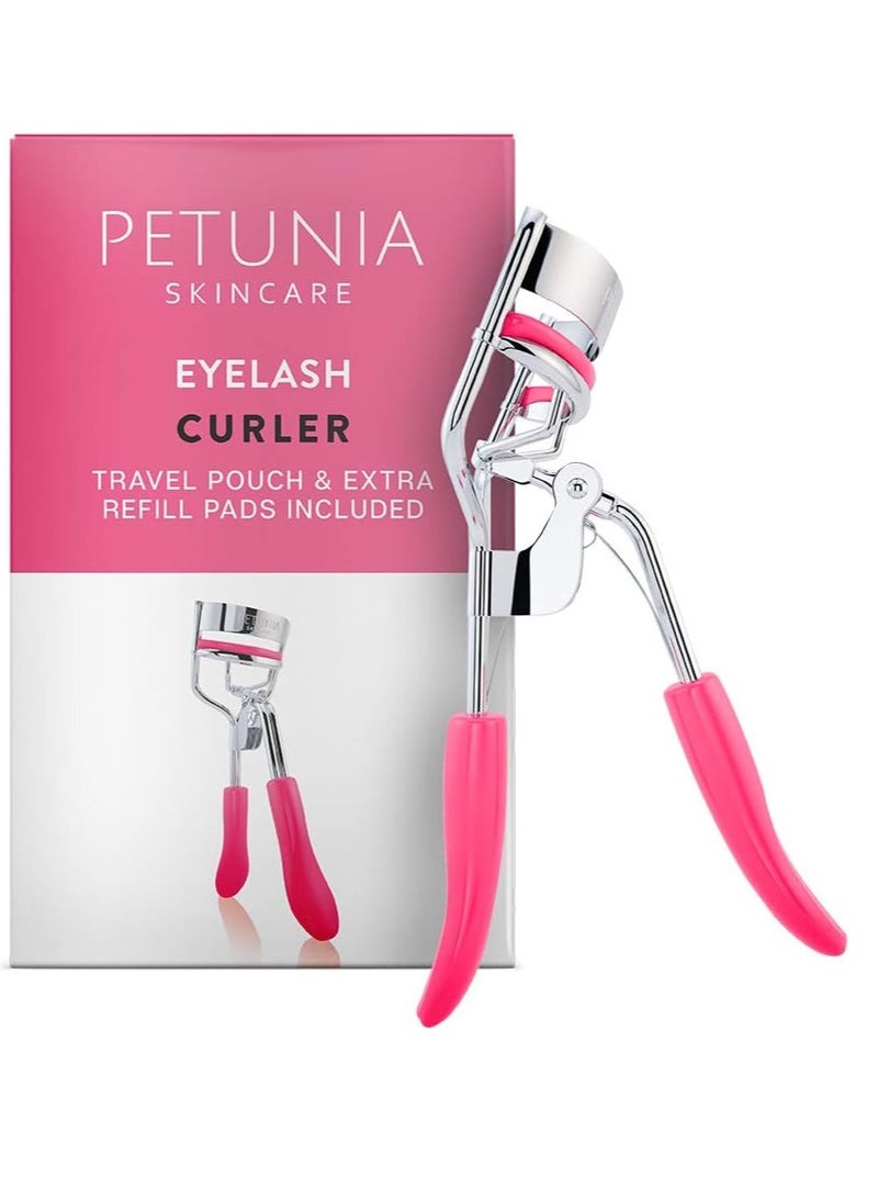 Petunia Skincare Silicone Eyelash Curler with Refill Pads & Satin Pouch - Image 1