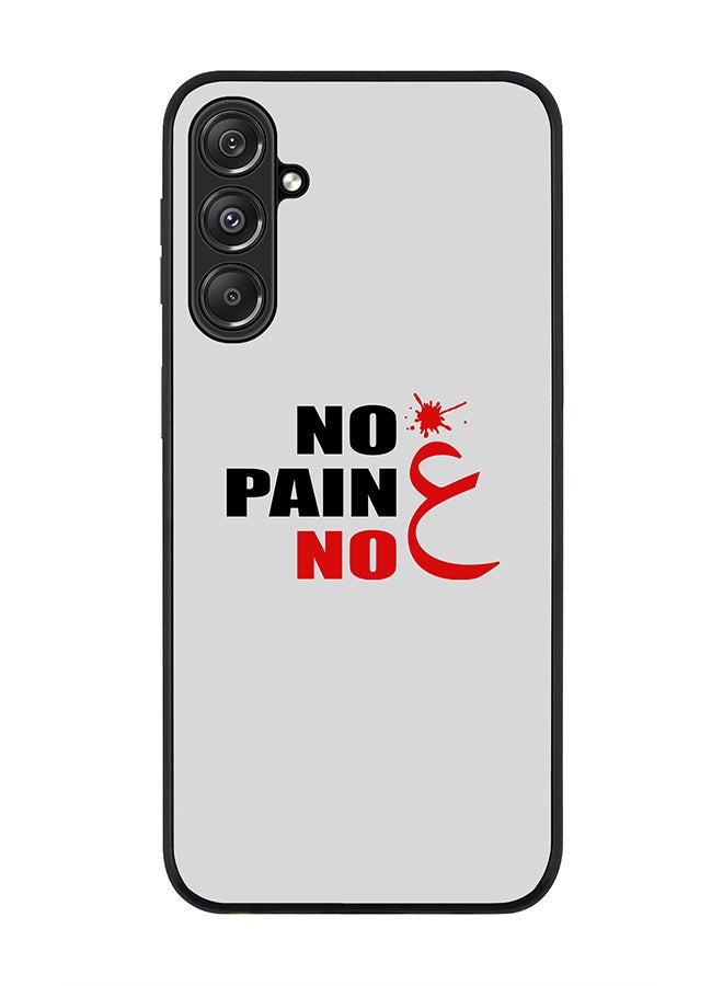 Stylizedd Rugged Black Edge case for Samsung Galaxy M34 5G, Custom Slim fit Flexible Anti Drop Thin Phone Case Cover - No Pain No Gain - Image 1