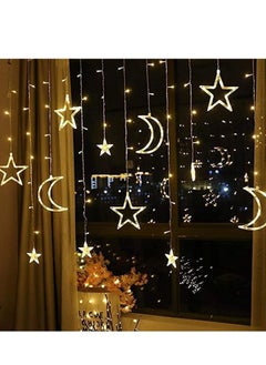 Generic 3.5M Decorative Starry String Curtain Ramadan Lights LED Starry String Night Light Star Moon Fairy String Lights for Home Holiday Ramadan  Wedding Party  - Image 1