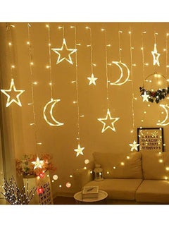 Generic 3.5M Decorative Starry String Curtain Ramadan Lights LED Starry String Night Light Star Moon Fairy String Lights for Home Holiday Ramadan  Wedding Party  - Image 3