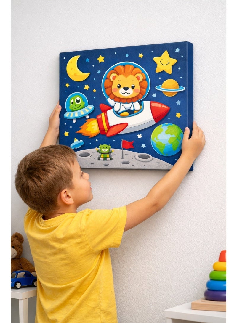 Mawan Children's wall art set, 3 pieces, 30x40 cm each - 30 mm thick - Digital printing with UV coating - Self-adhesive, easy to install - Safe materials - Image 2