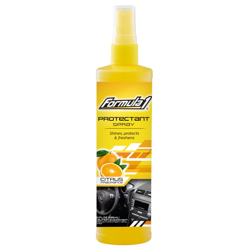 Formula 1 Interior Detailing Protectant Spray Car Interior Cleaner with Lasting Citrus Fragrance and UV Protection Safe for Vinyl Rubber Plastic  Dashboard  10oz