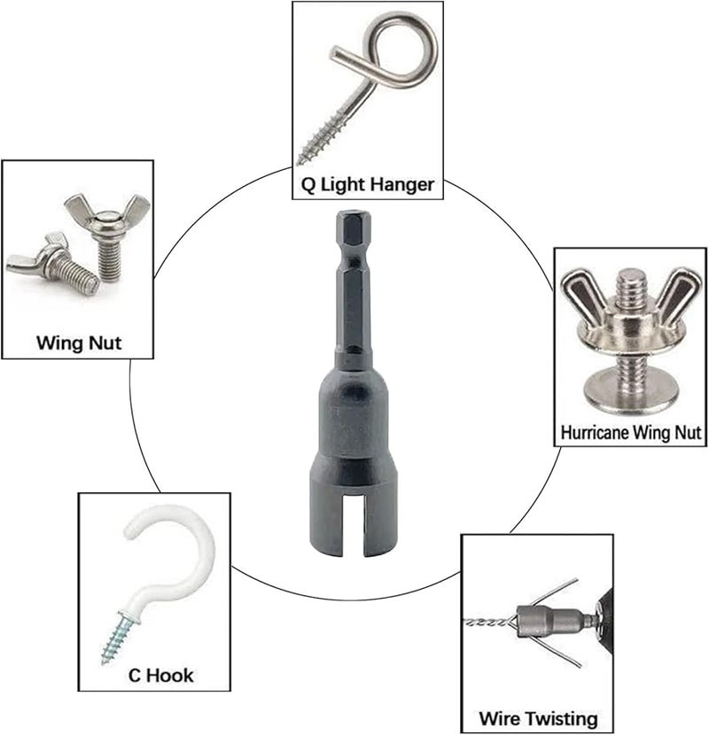 4 حزمة PowerWing وجة صامولة سائق جناح مثقاب لقمة مفتاح براغي 1 4 بوصة جذع - Image 3