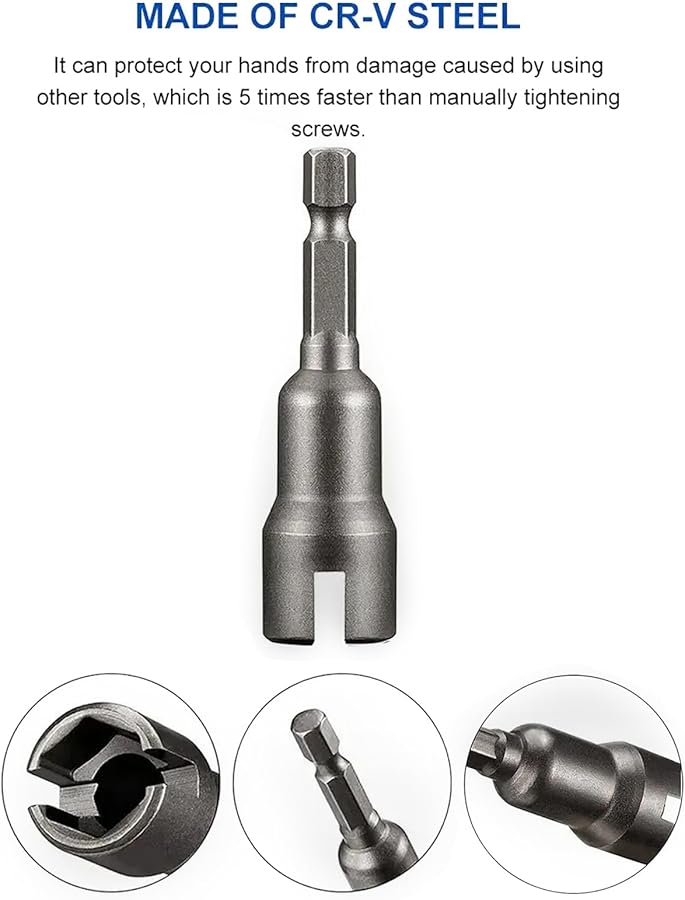 4 حزمة PowerWing وجة صامولة سائق جناح مثقاب لقمة مفتاح براغي 1 4 بوصة جذع - Image 5