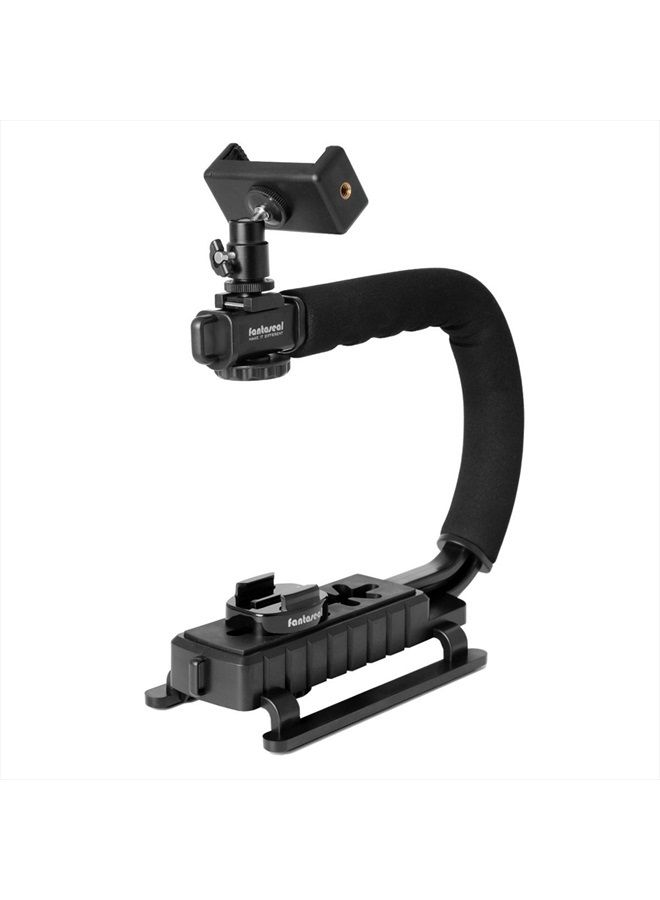 Fantaseal 4in1 DSLR/ Mirrorless /Action Camera +Camcorder +Smartphone Stabilizer Holder We-media Youtube Vlog Low Position Video Rig Mount Fit for GoPro Sony DJI OSMO ACTION Nikon Canon iPhone Samsung - Image 2
