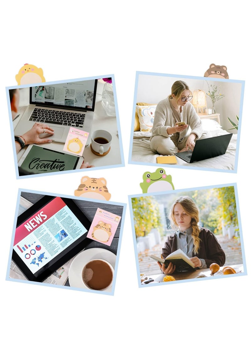 Oasisgalore 7 Pack 140 Sheets Cute Animal Sticky Notes Self-Stick Memo Pads Students Home Office Gifts  - Image 4