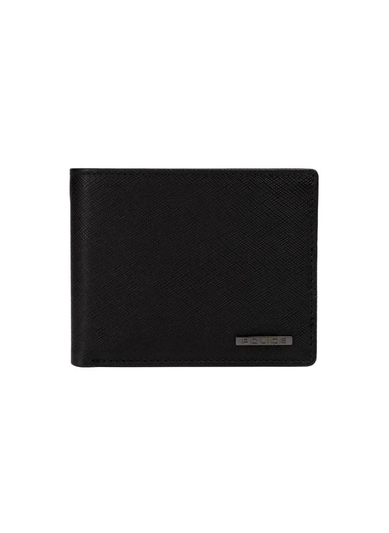 بوليس Police Men's Leather Bifold Wallet - Alex - Black